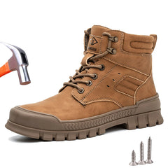 Work Safety Boots Men Indestructible Work Shoes Men Winter Boots Safety Shoes New  Anti-smash Anti-puncture Steel Toe Shoes