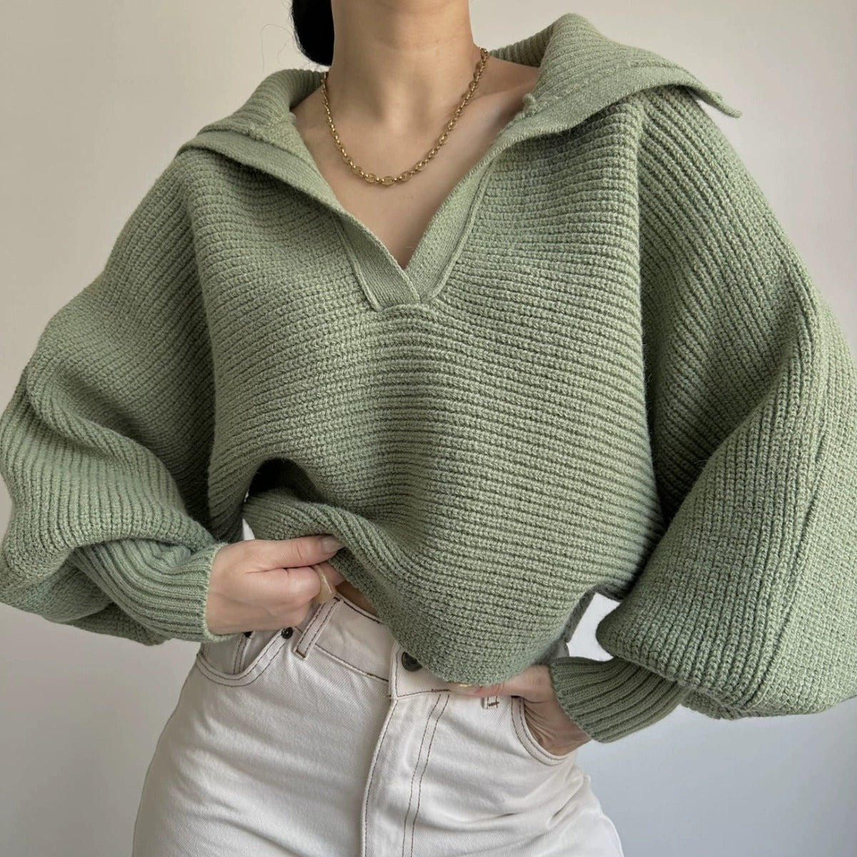 European and American Spring and Autumn Knitted Sweater