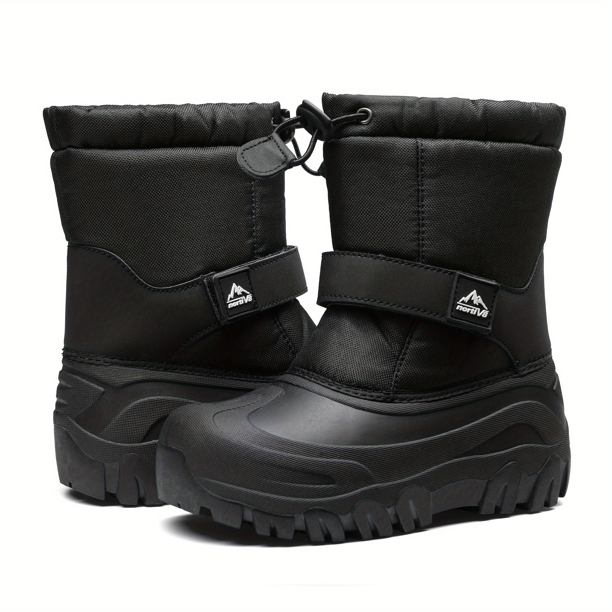 Youngsters' Waterproof Snow Boots - Cozy Faux Fur Lined, Anti-Slip Mid Calf Winter Shoes for Boys & Girls