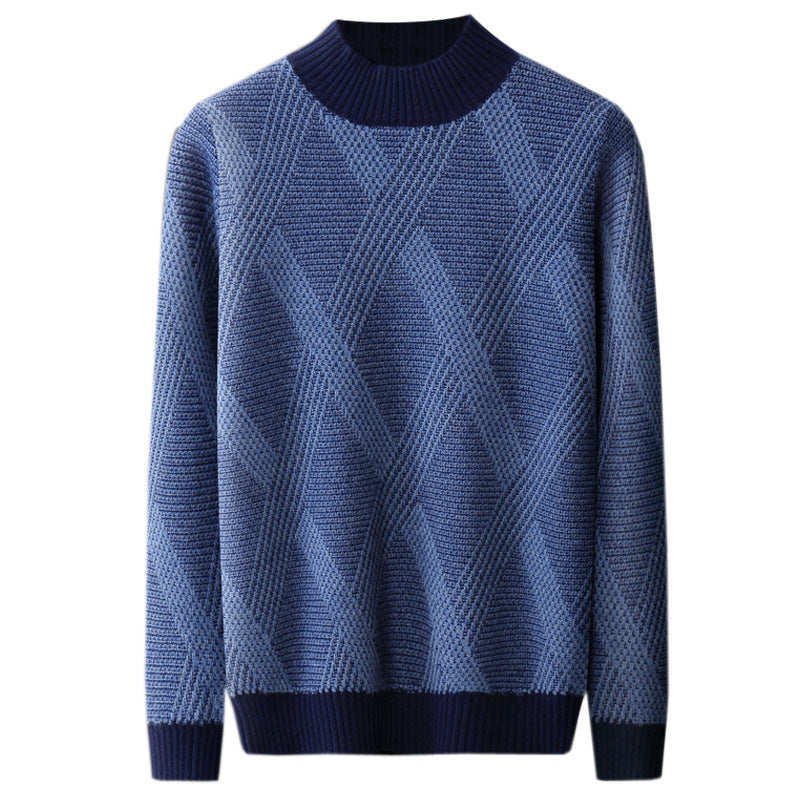 Half Turtleneck Thickened Matting Woven Sweater