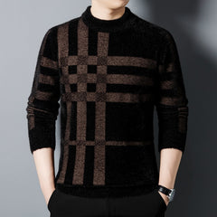 Casual All-matching Striped Thickened Knitting Sweater