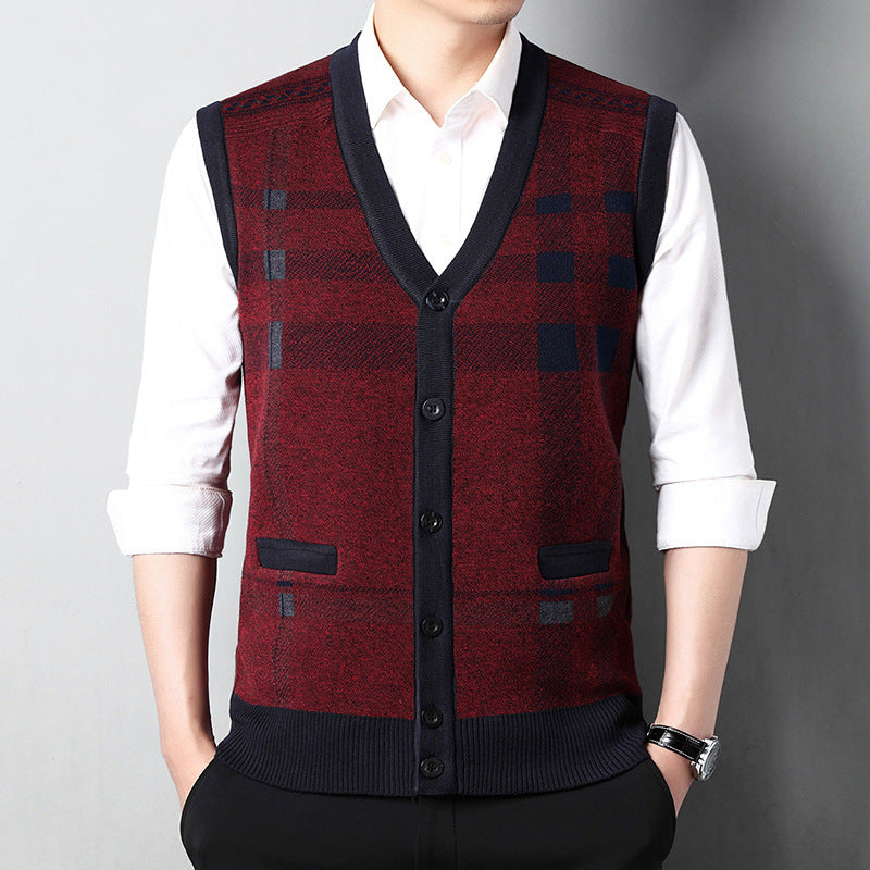 Thickened Vest Middle-aged And Elderly Knitwear