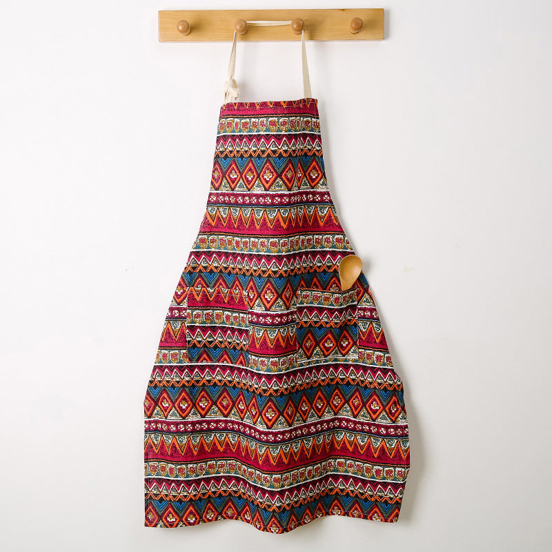 Cotton and linen Kitchen Apron