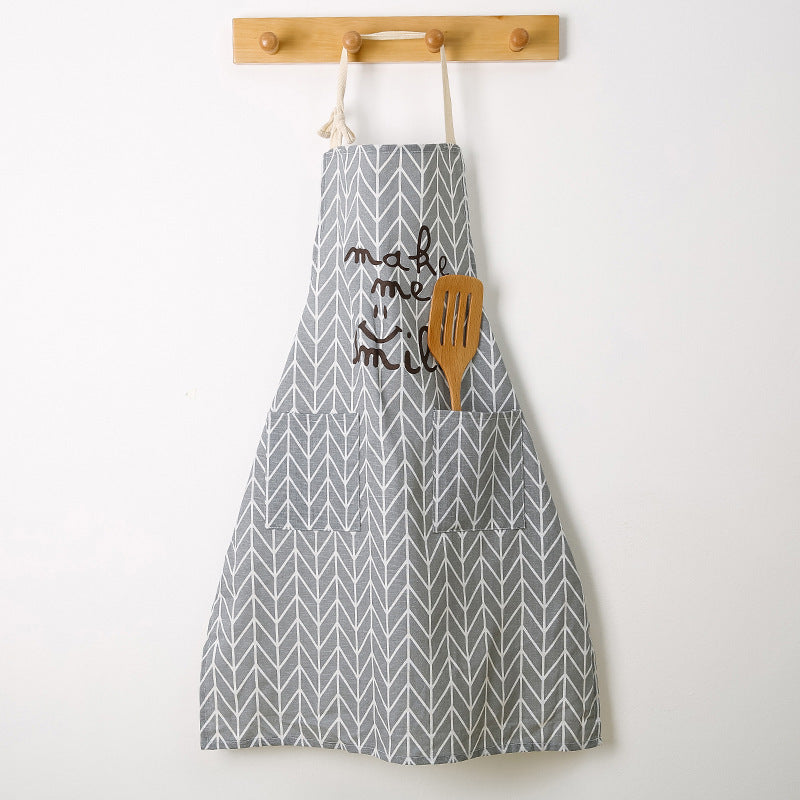 Cotton and linen Kitchen Apron