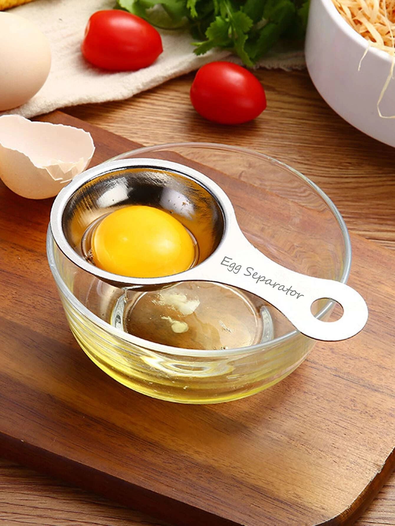 1Pc Stainless Steel Egg Separator, Yolk White Divider, Egg Yolk Separator Tool, Kitchen Tool