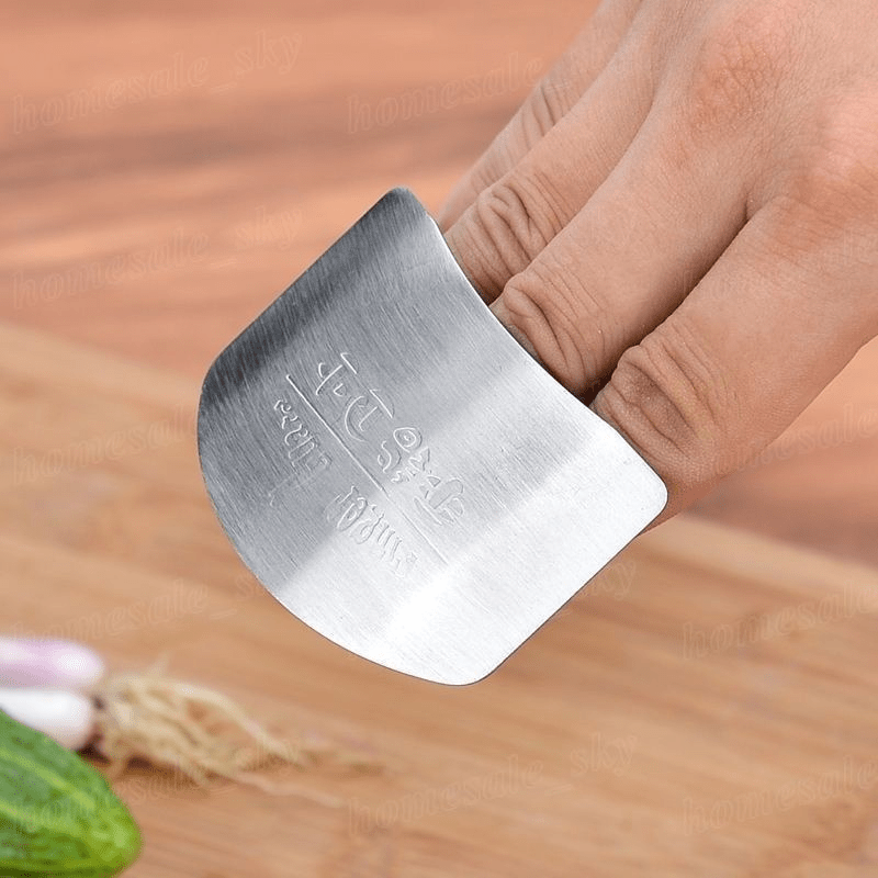 3pc Stainless Steel Finger Guard for Safe Slicing - Durable Kitchen Protector