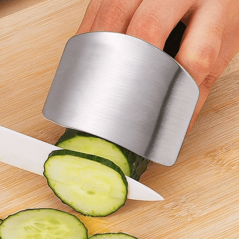 3pc Stainless Steel Finger Guard for Safe Slicing - Durable Kitchen Protector