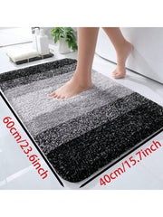 OLANLY Luxury Bathroom Rugs Mat 23.6X15.7, Extra Soft and Absorbent Microfiber Bath Rugs, Non-Slip Plush Shaggy Bath Carpet, Machine Wash Dry, Bath Mat for Bathroom Floor, Tub and Shower, Grey