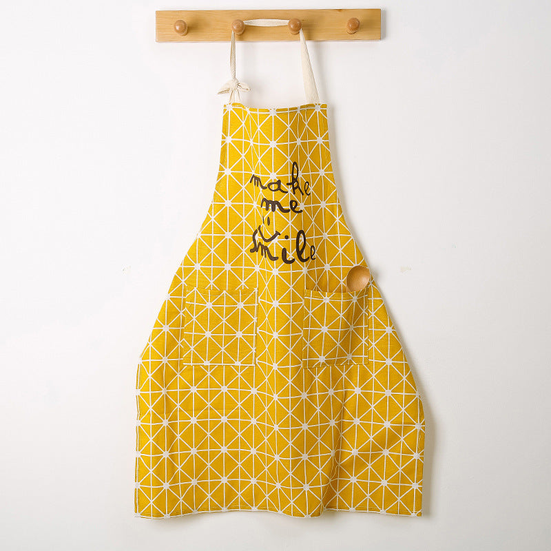 Cotton and linen Kitchen Apron