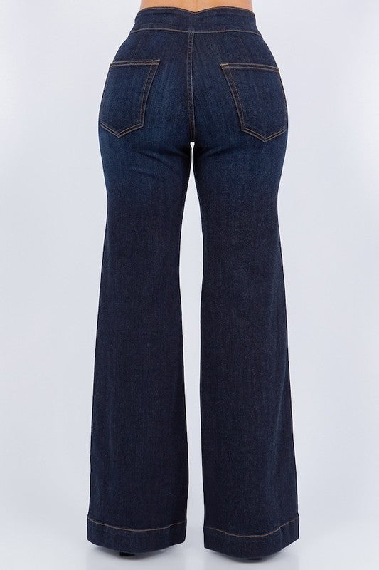 Harley Wide Leg Jeans in Dark Wash