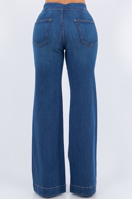 Harley Wide Leg Jean in Medium Wash