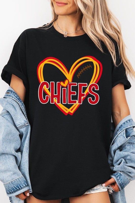 Chiefs Heart Graphic Heavy Cotton Tee