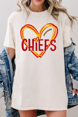 Chiefs Heart Graphic Heavy Cotton Tee