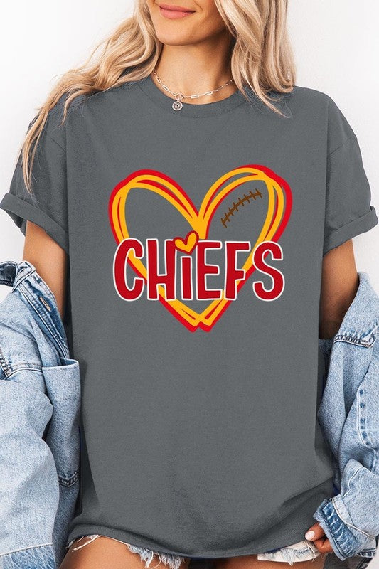 Chiefs Heart Graphic Heavy Cotton Tee