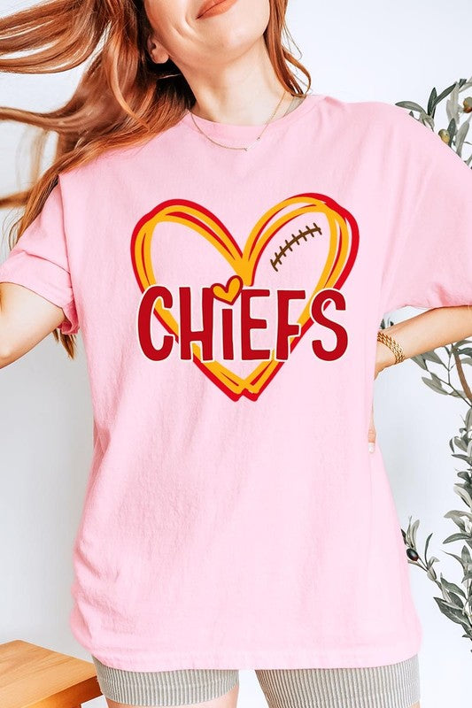 Chiefs Heart Graphic Heavy Cotton Tee