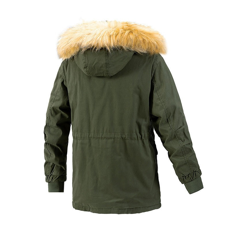 Winter hooded men's cotton jacket