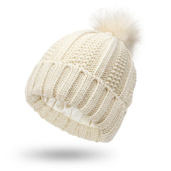 Fashion Stretchy Satin Lined Skull Knit Beanie