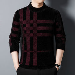 Casual All-matching Striped Thickened Knitting Sweater