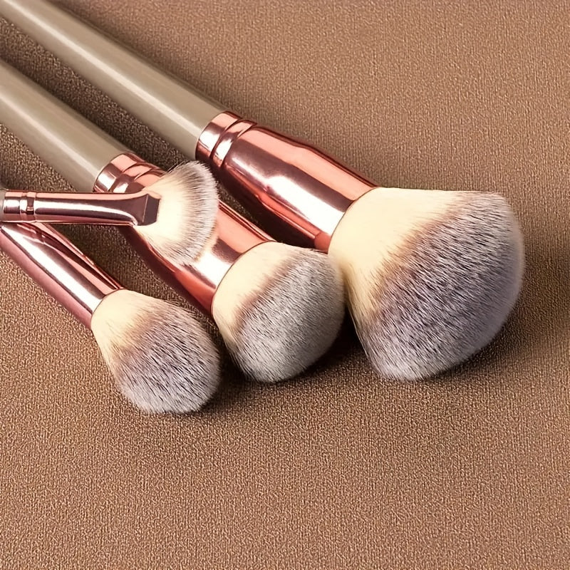 Complete Function Makeup Brush Kit Premium Synthetic Eyeshadow Foundation Face Blending Blush Brush Concealer Eye Makeup Brush Set Ideal For Makeup Beginner Artist