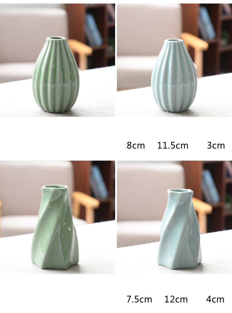 Living Room Modern Creative Small Celadon Vase