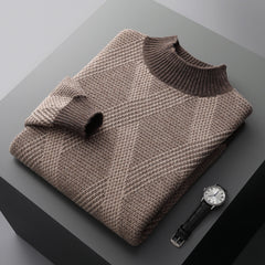 Half Turtleneck Thickened Matting Woven Sweater