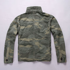 Retro Regular Casual Camouflage Men's Jacket