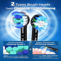 Rotating Electric Toothbrush For Adults, 4 Modes Deep Clean Electric Toothbrush With Rechargeable Power, Fast Charge