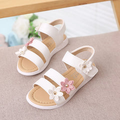 Simple Flower Girls's Flat Sandals