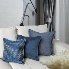 Denim Blue Modern Minimalist Living Room Sofa Pillow