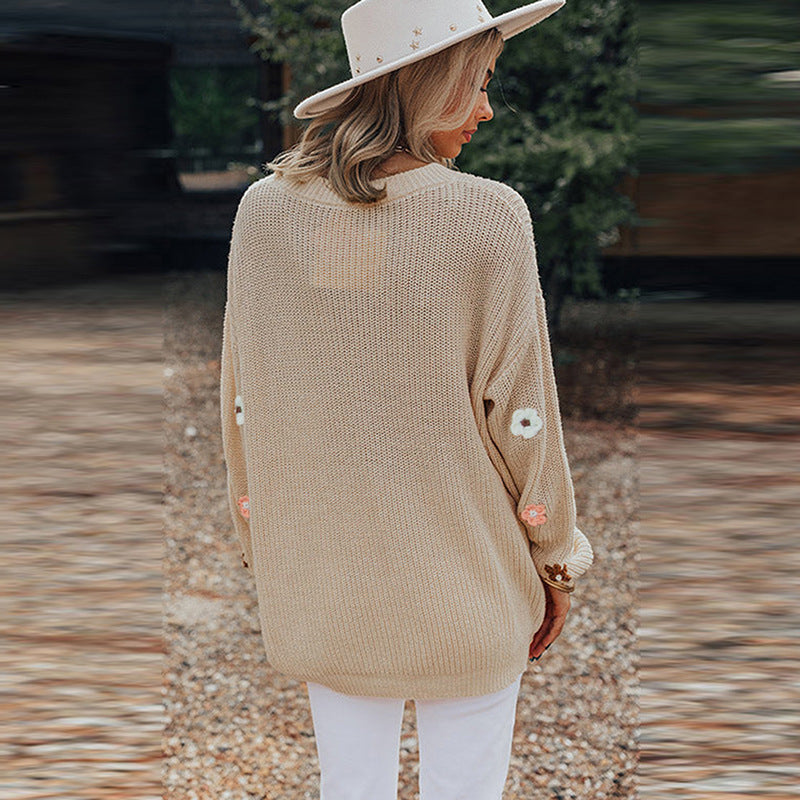 Autumn New Round Neck Knitted All-matching Loose Sweater - Jess Deals