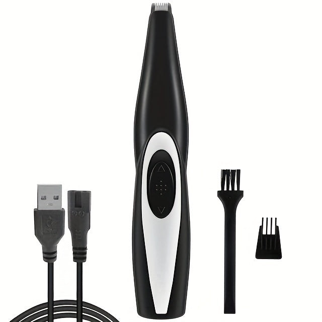 Pawsitively Quiet Pet Hair Clipper Kit - High-Power USB Rechargeable, Cordless Grooming Tool for Dogs & Cats, Whisper-Quiet Shaver with Safe Maneuvering for a Furry Spa Day Experience