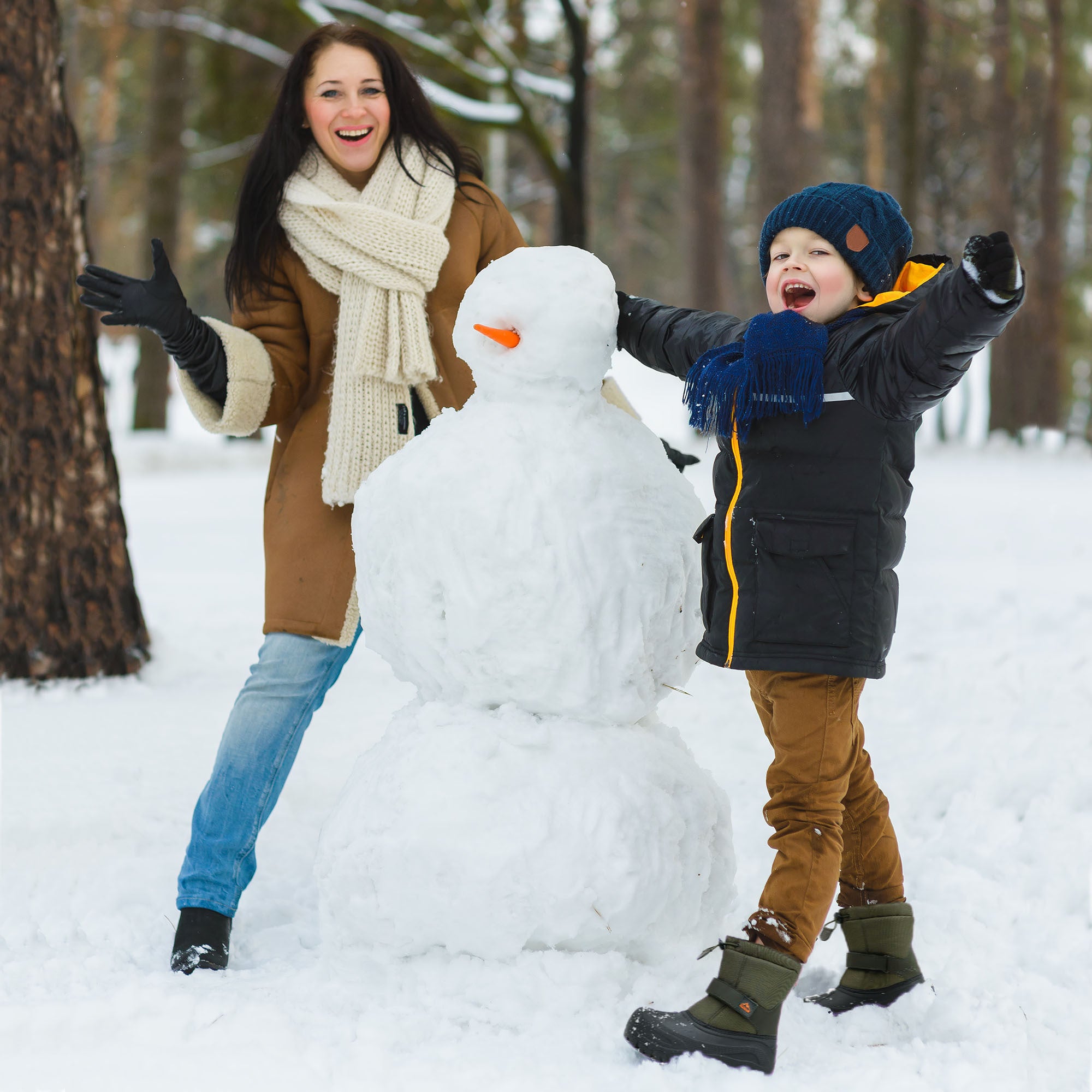 Youngsters' Waterproof Snow Boots - Cozy Faux Fur Lined, Anti-Slip Mid Calf Winter Shoes for Boys & Girls