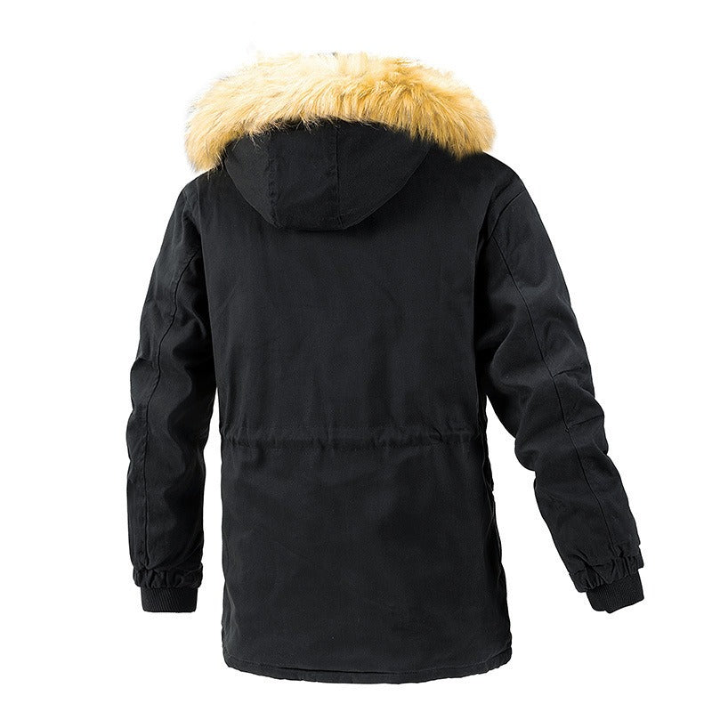 Winter hooded men's cotton jacket