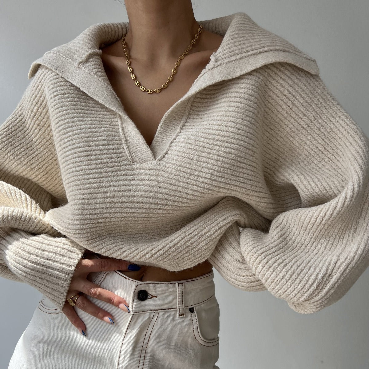 European and American Spring and Autumn Knitted Sweater