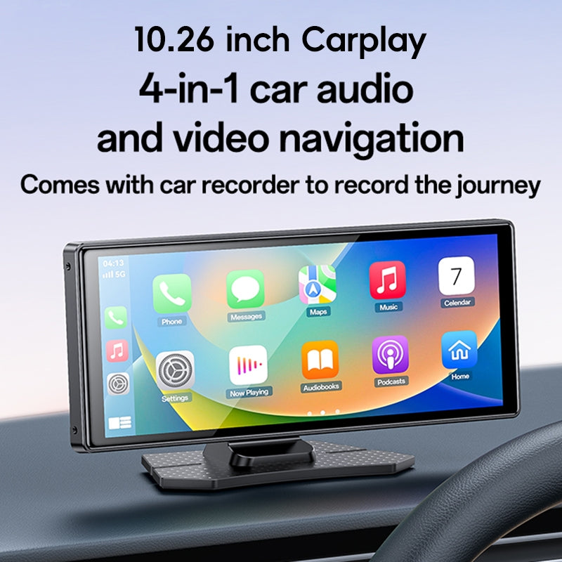 Yesido Center Console CarPlay Portable Car Video Navigation with Driving Recorder