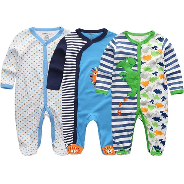 Newborn Baby Boys Rompers Spring Baby Clothes for Girls Long Sleeve Ropa Bebe Jumpsuit overalls Baby Clothing Kids Outfits