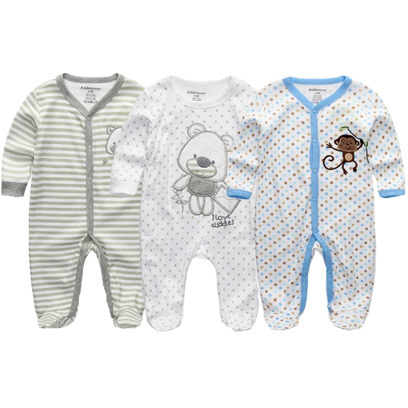 Newborn Baby Boys Rompers Spring Baby Clothes for Girls Long Sleeve Ropa Bebe Jumpsuit overalls Baby Clothing Kids Outfits