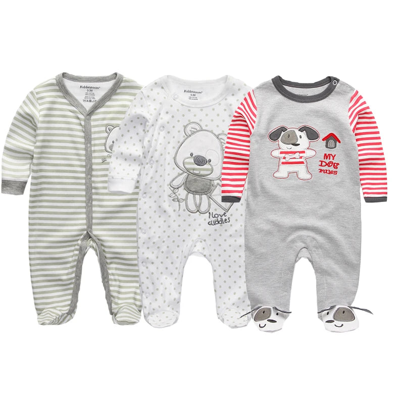 Newborn Baby Boys Rompers Spring Baby Clothes for Girls Long Sleeve Ropa Bebe Jumpsuit overalls Baby Clothing Kids Outfits