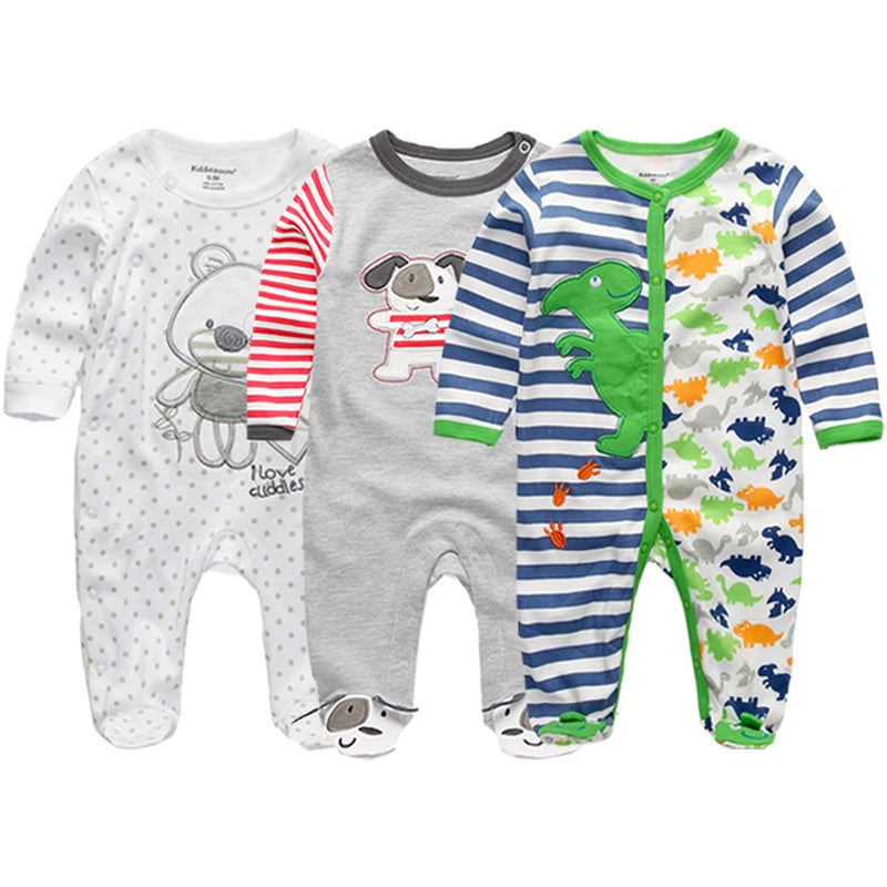 Newborn Baby Boys Rompers Spring Baby Clothes for Girls Long Sleeve Ropa Bebe Jumpsuit overalls Baby Clothing Kids Outfits