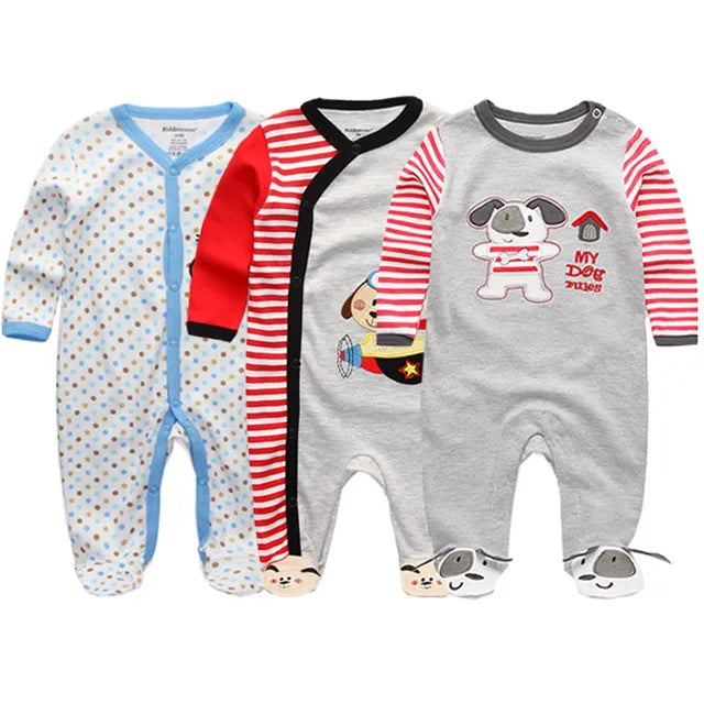 Newborn Baby Boys Rompers Spring Baby Clothes for Girls Long Sleeve Ropa Bebe Jumpsuit overalls Baby Clothing Kids Outfits