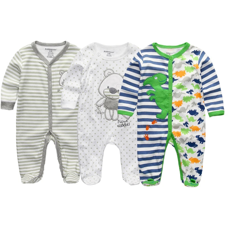 Newborn Baby Boys Rompers Spring Baby Clothes for Girls Long Sleeve Ropa Bebe Jumpsuit overalls Baby Clothing Kids Outfits