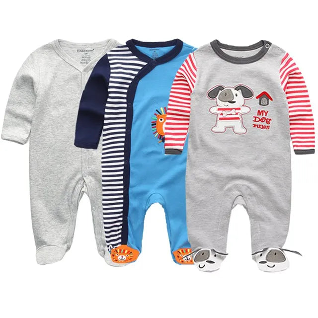 Newborn Baby Boys Rompers Spring Baby Clothes for Girls Long Sleeve Ropa Bebe Jumpsuit overalls Baby Clothing Kids Outfits