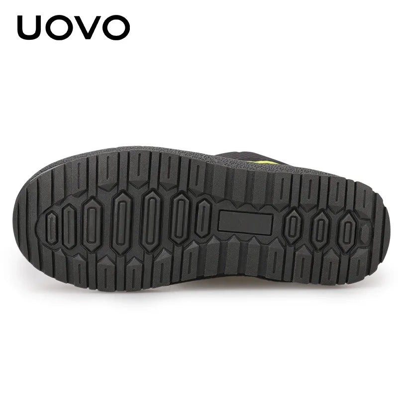 UOVO 2024 New Shoes For Boys And Girls High Quality Fashion Kids Winter Boots Warm Snow Children's Footwear Size #30-38