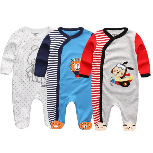 Newborn Baby Boys Rompers Spring Baby Clothes for Girls Long Sleeve Ropa Bebe Jumpsuit overalls Baby Clothing Kids Outfits