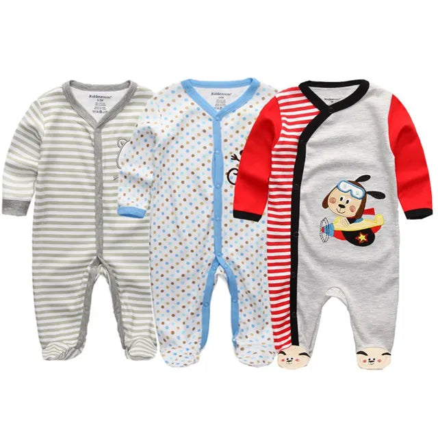 Newborn Baby Boys Rompers Spring Baby Clothes for Girls Long Sleeve Ropa Bebe Jumpsuit overalls Baby Clothing Kids Outfits