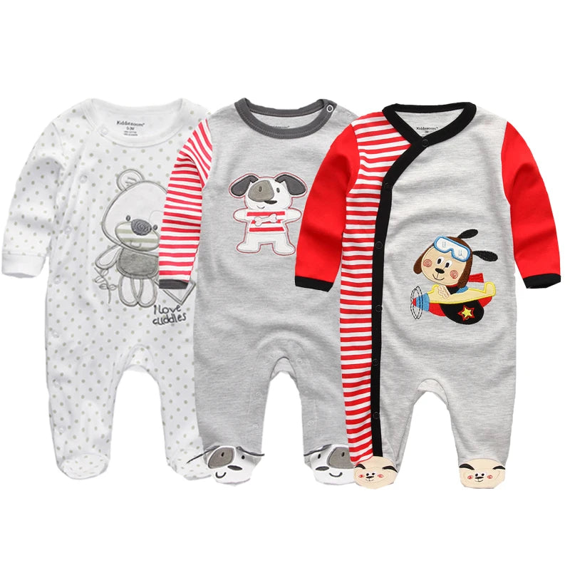 Newborn Baby Boys Rompers Spring Baby Clothes for Girls Long Sleeve Ropa Bebe Jumpsuit overalls Baby Clothing Kids Outfits