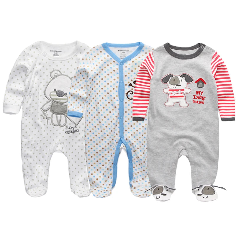 Newborn Baby Boys Rompers Spring Baby Clothes for Girls Long Sleeve Ropa Bebe Jumpsuit overalls Baby Clothing Kids Outfits