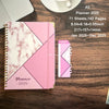 A5 Hard-Faced Lace-up English Flower Geometric Notebook