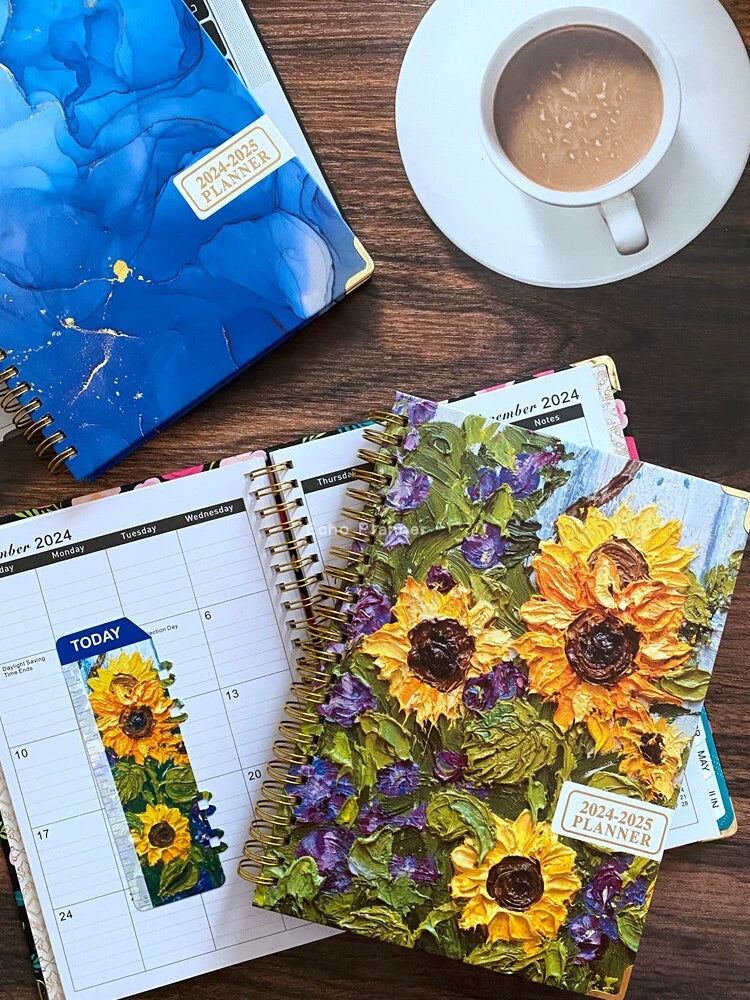 A5 Hard-Faced Lace-up English Flower Geometric Notebook