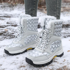 2024 Winter Outdoor Women's Snow Boots Thickened Plush Female Sneakers Casual Shoes Warm Thick Sole Snow Proof  Waterproof Boots